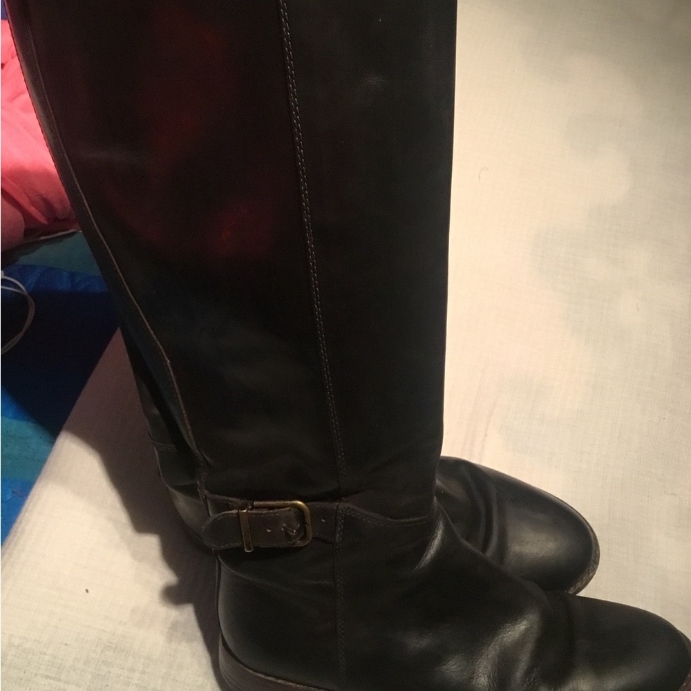 Classic Black Leather Riding Boots